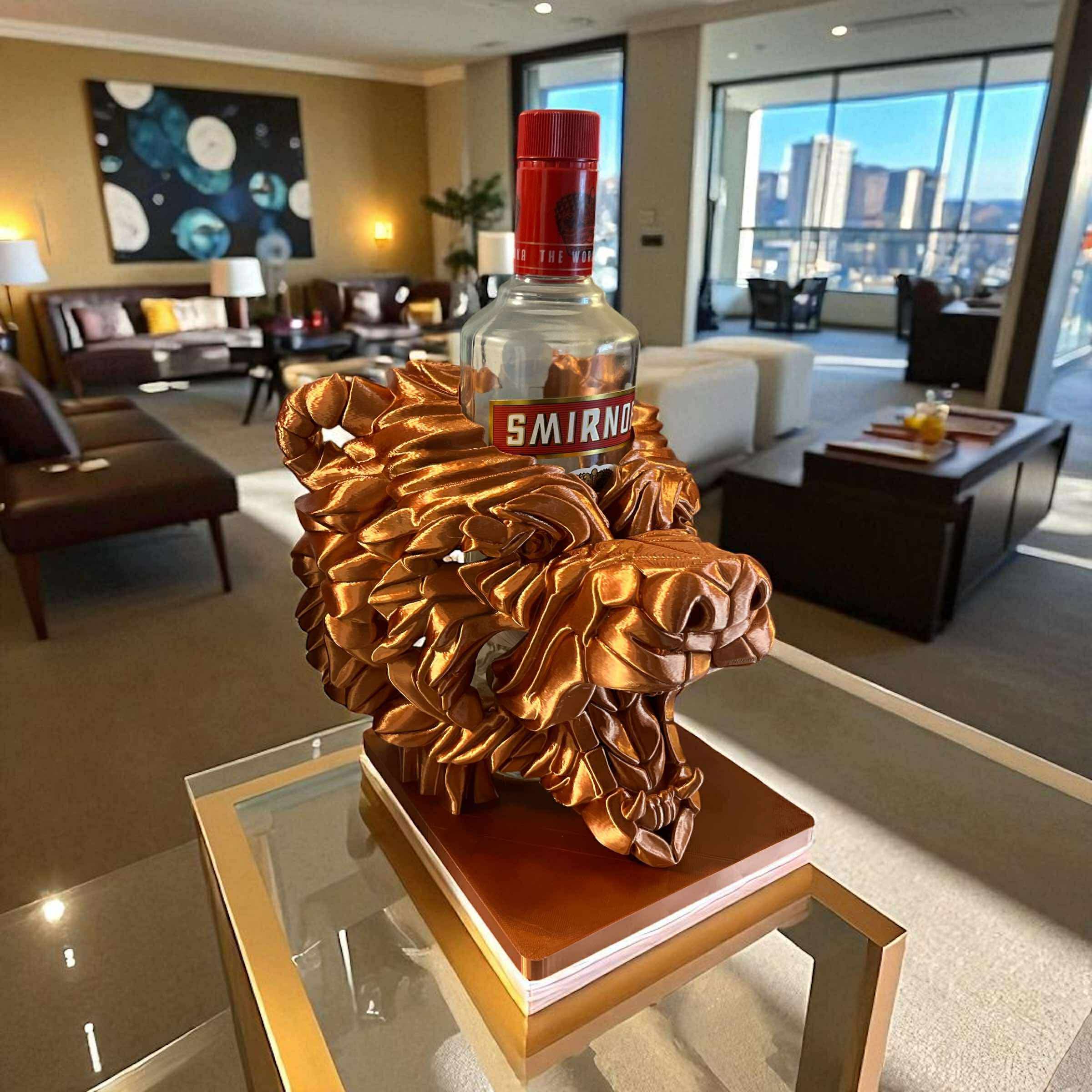 Luxury Bronze Bear Spirit Holder