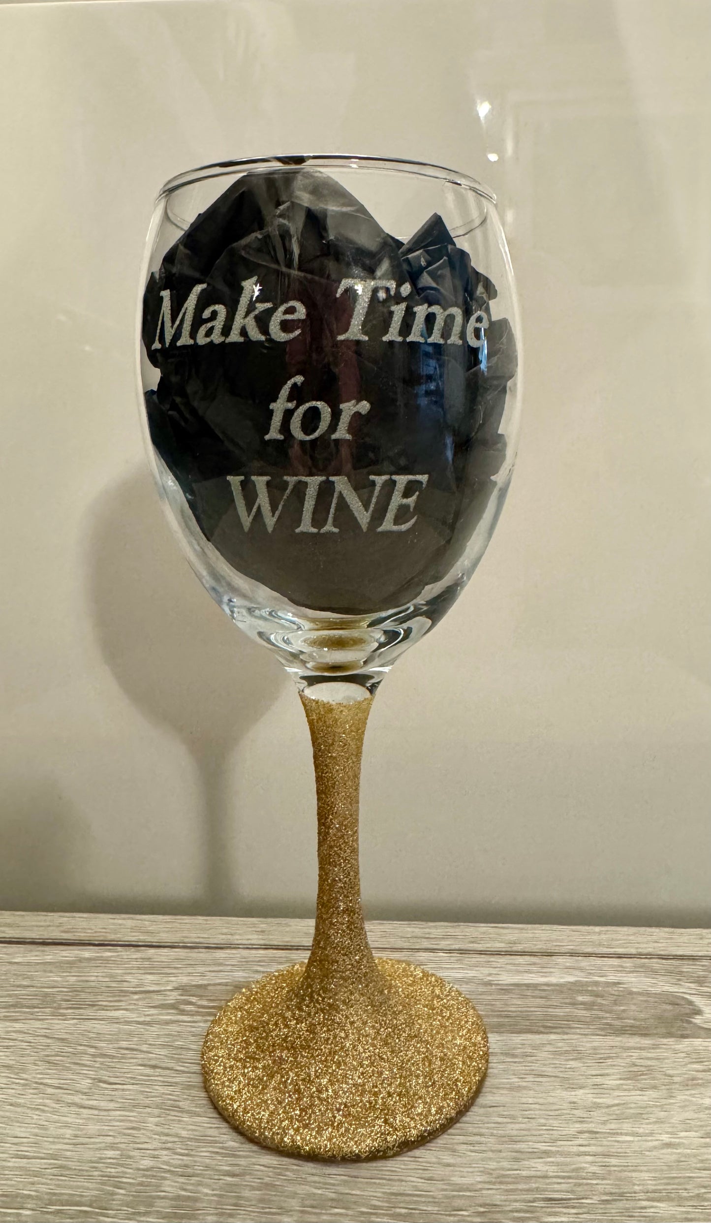 Glitter wine glasses