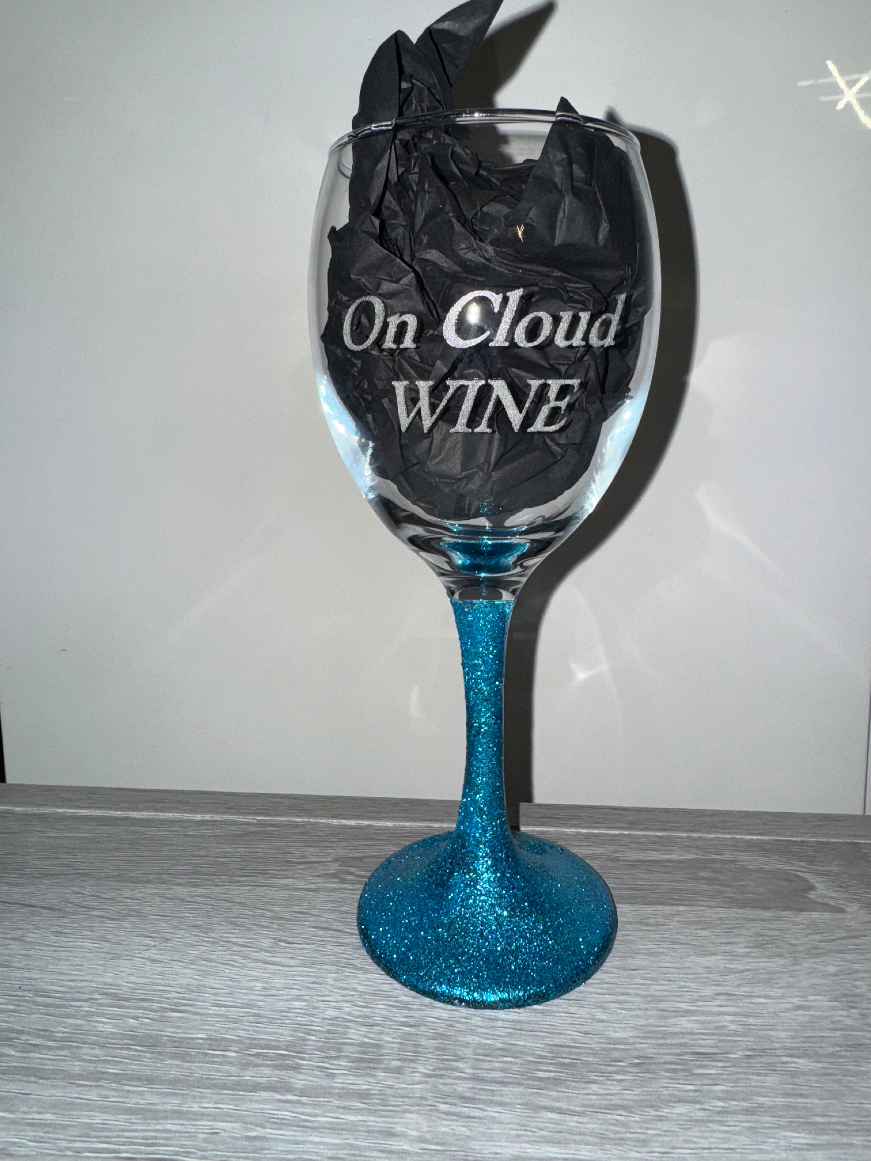 Glitter wine glasses