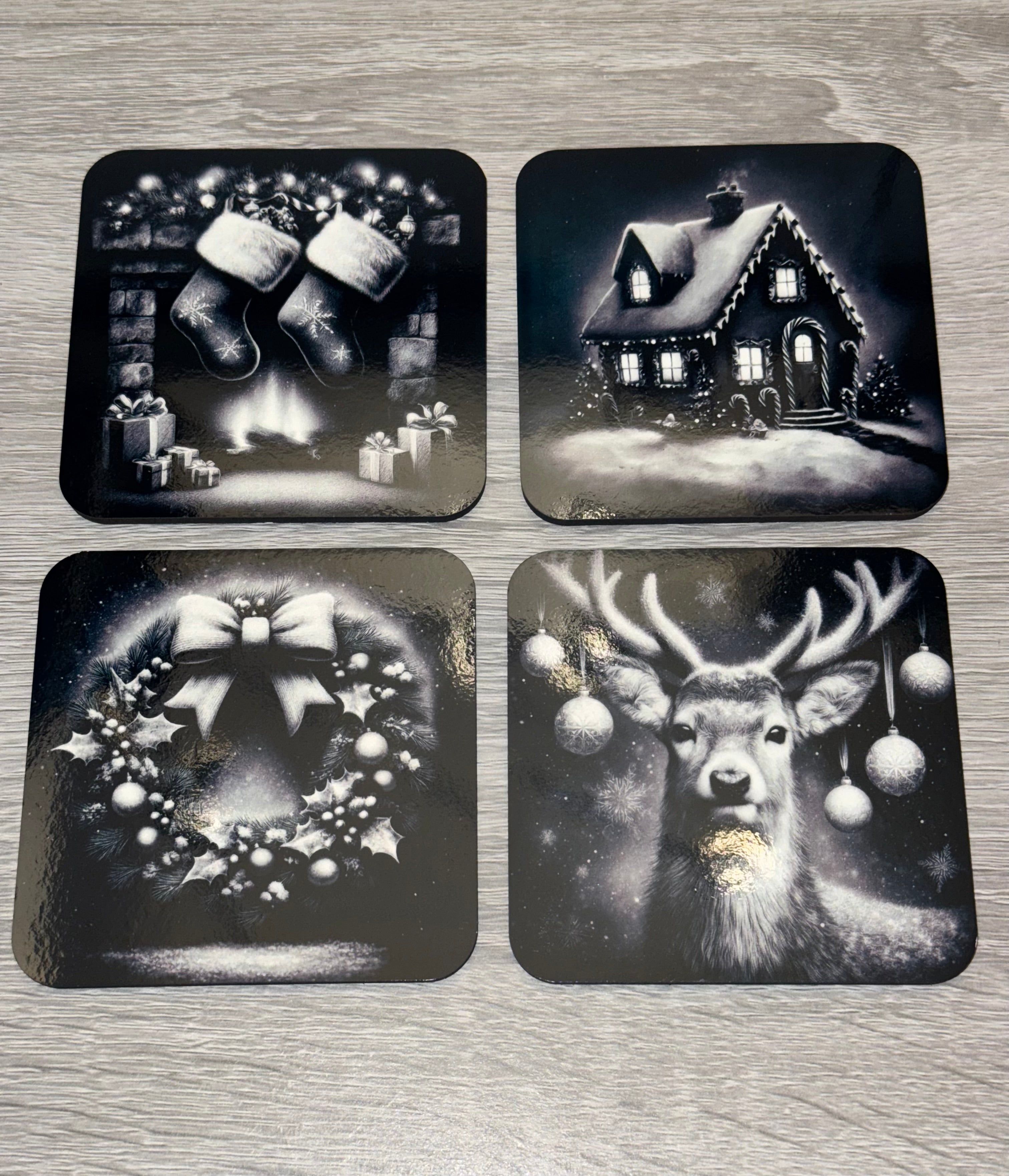 Christmas Coasters set of 4