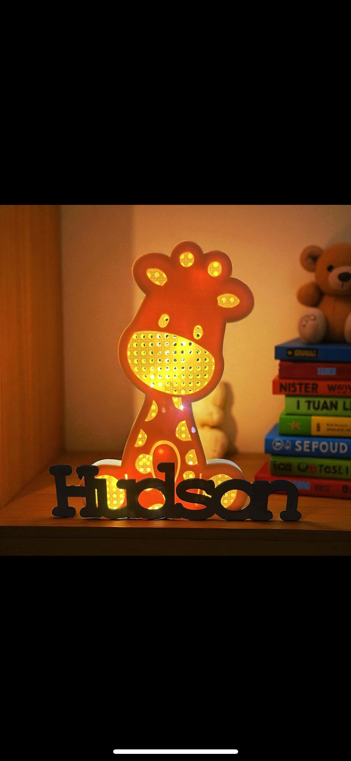 Personalised Giraffe Wall Light