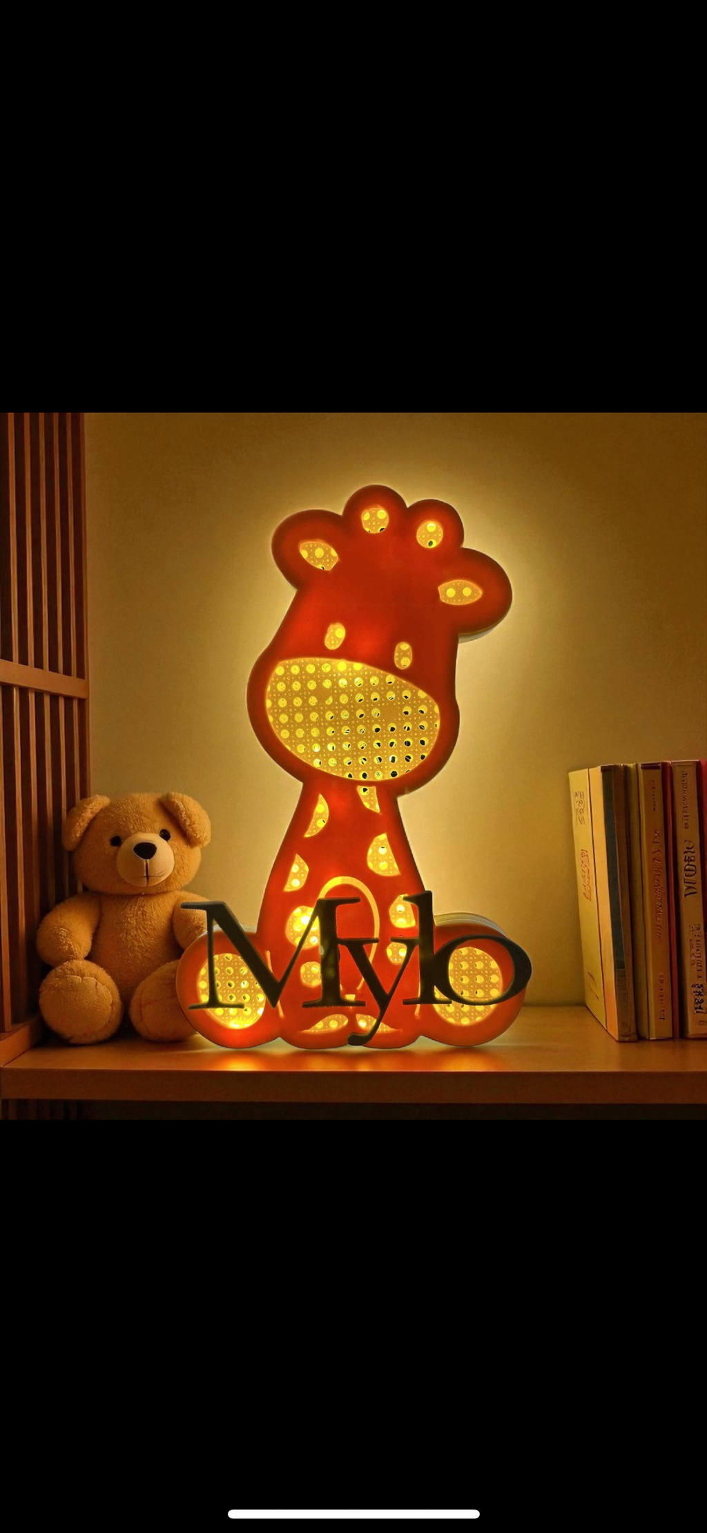 Personalised Giraffe Wall Light