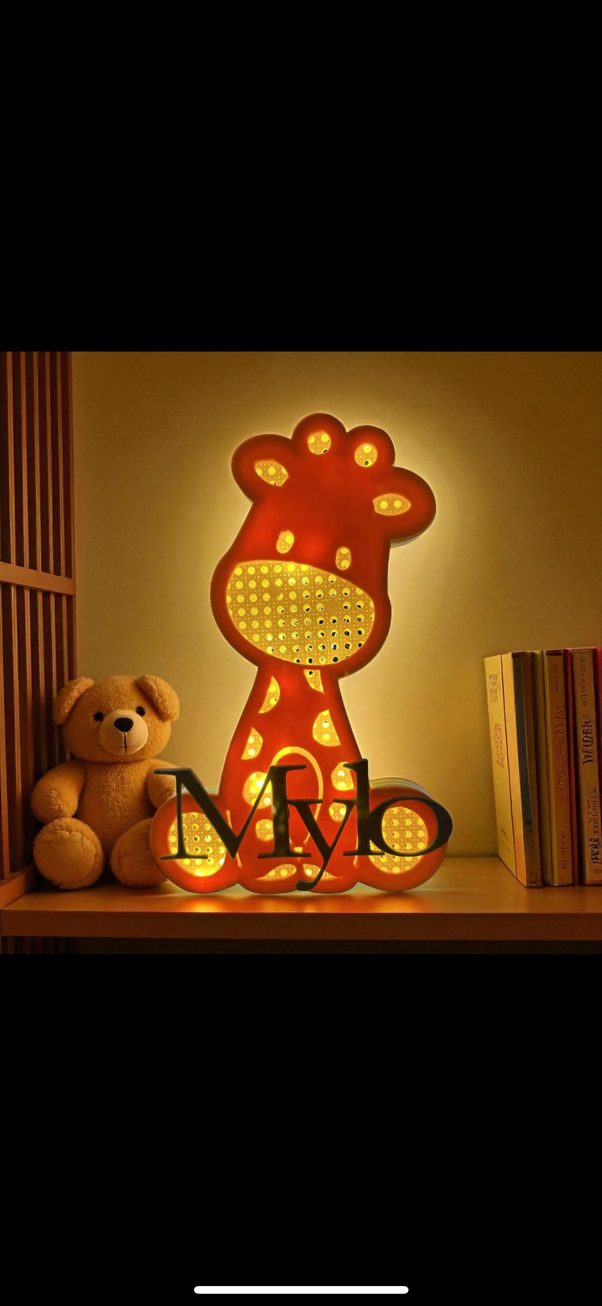 Personalised Giraffe Wall Light