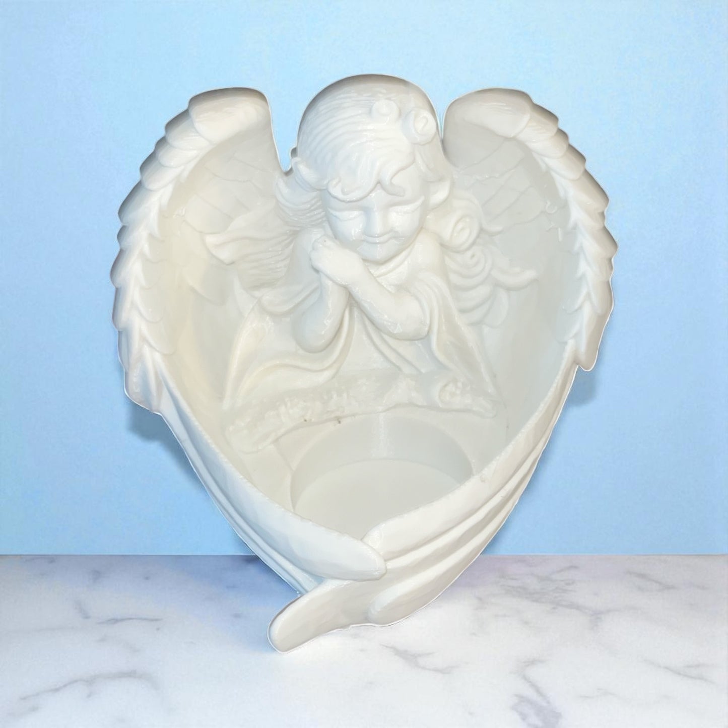LED angel tea light holder