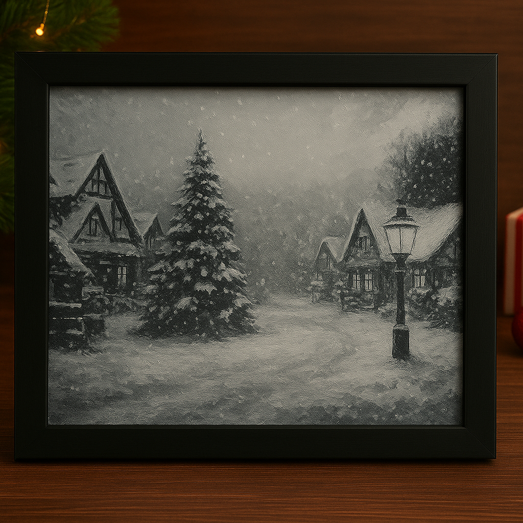 Christmas Blizzard Village Picture