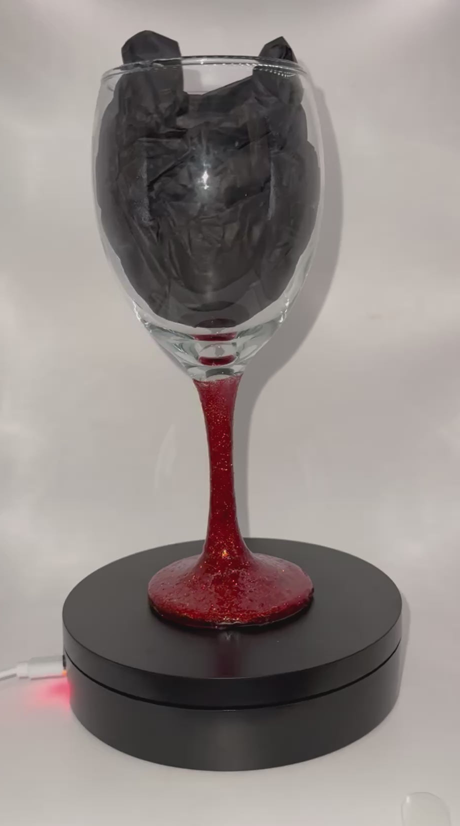 Glitter wine glasses