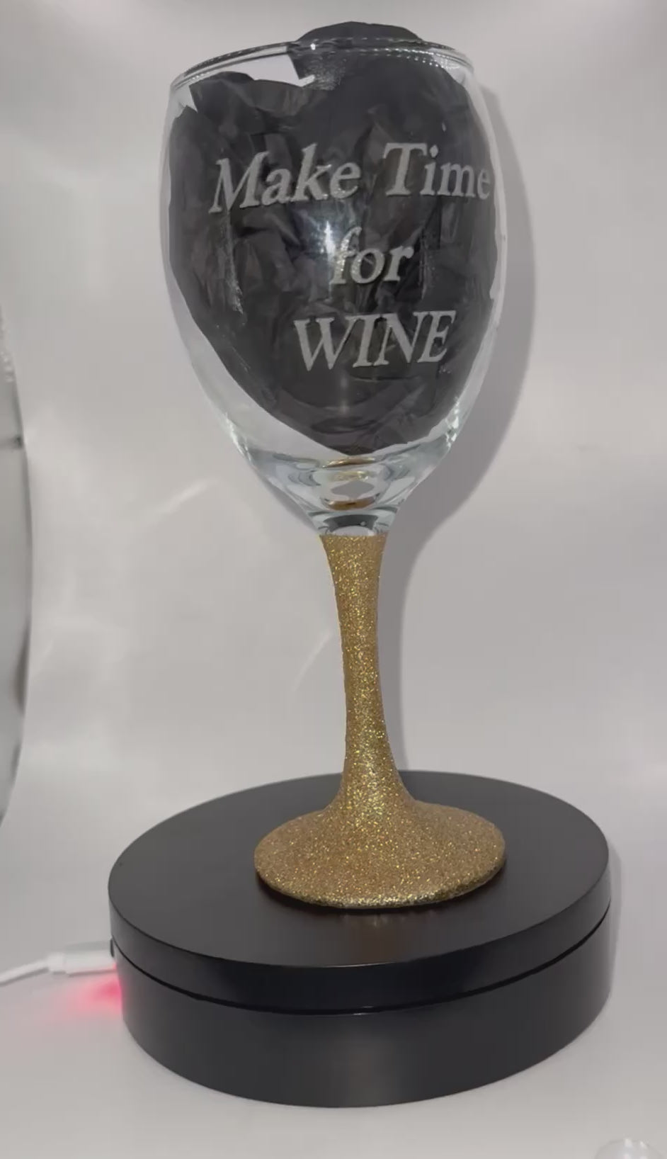 Glitter wine glasses