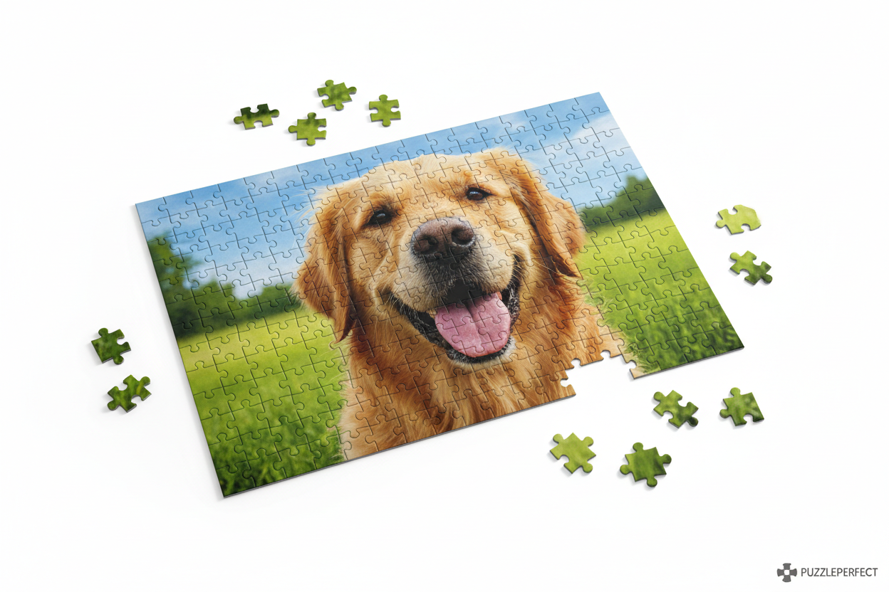 Rectangular 80-Piece Dog Photo Jigsaw Puzzle